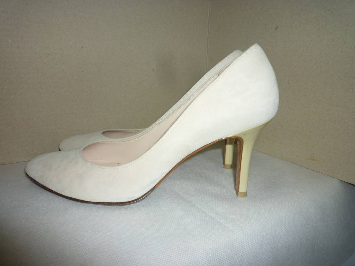 * beautiful goods! Ginza Kanematsu. round tu pumps 25cm beige group *RM1411