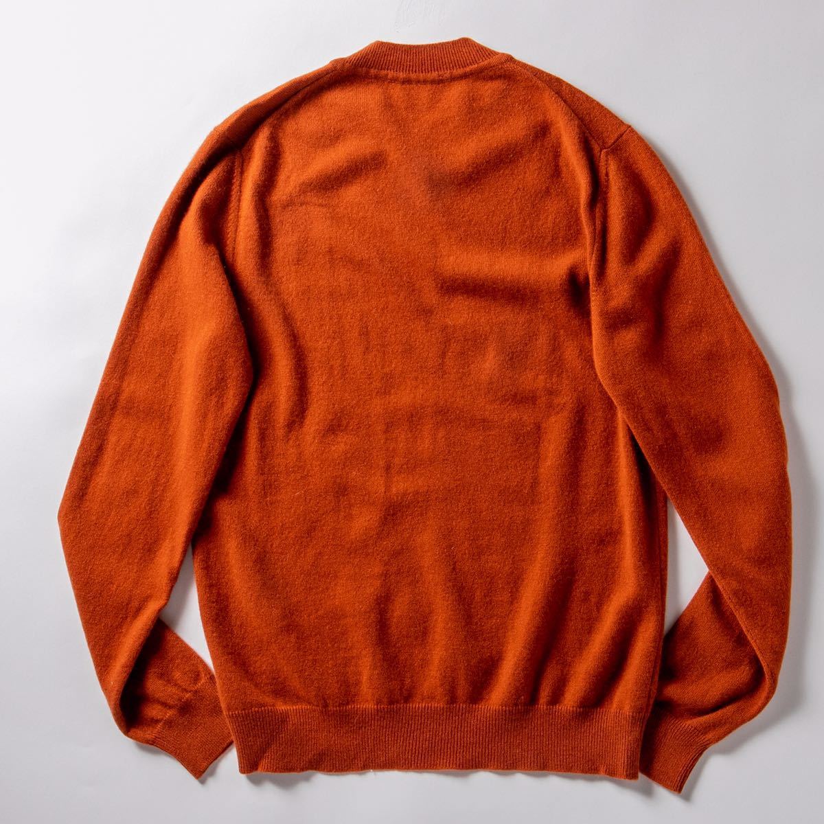 【極美品】ジルサンダー JIL SANDER 高級素材 カシミヤ ニット セーター イタリア製 オレンジブラウン サイズ48 実寸L 国内正規品 Vネック