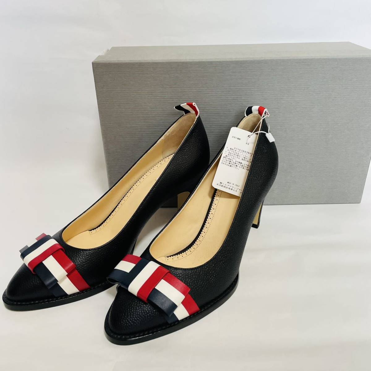 新品未使用 thombrowne トムブラウン パンプス トリコロール ヒール 40 ...