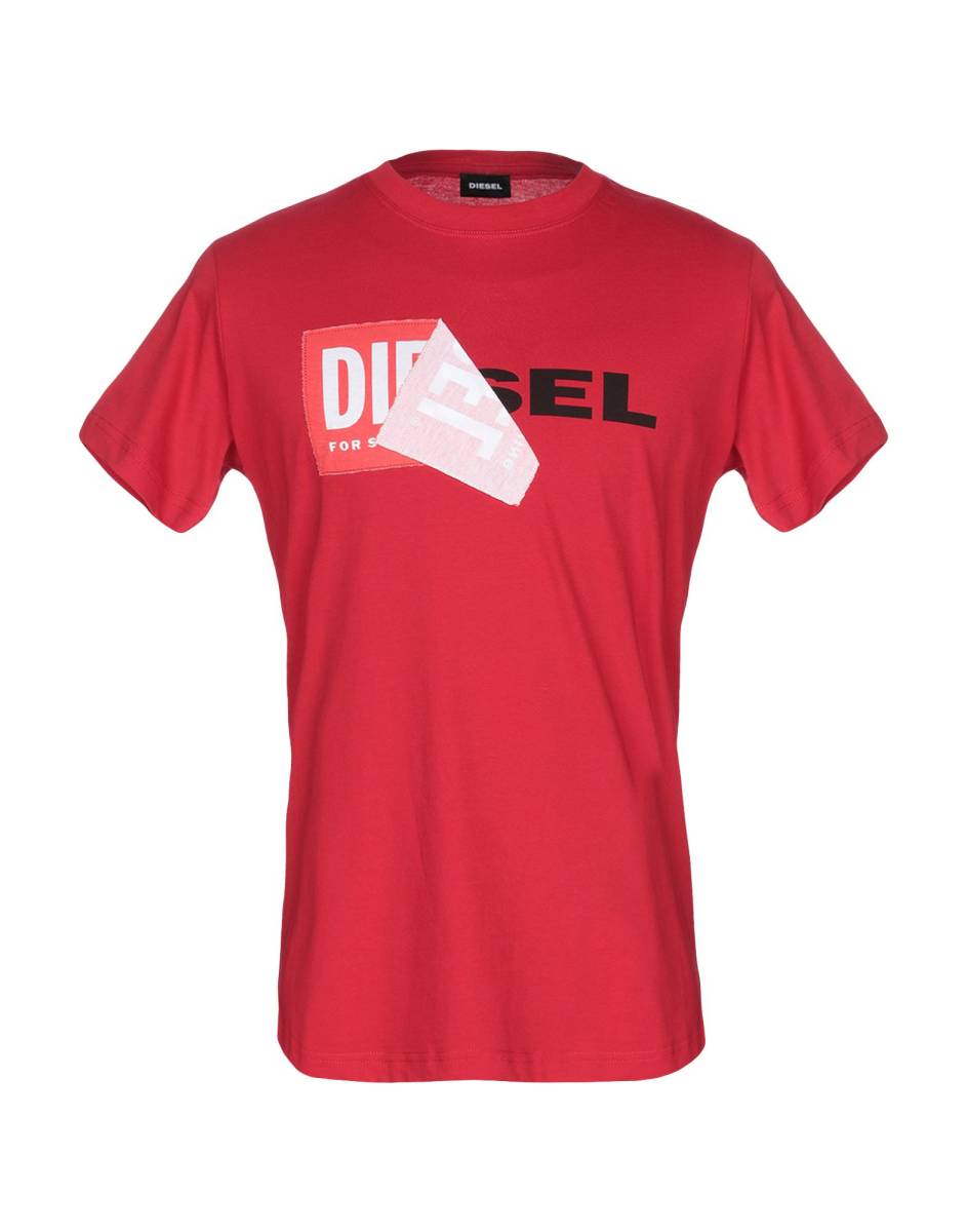 * ラスト * 正規品 DIESEL T-DIEGO-QA ディーゼル Tシャツ L / Red *_画像1