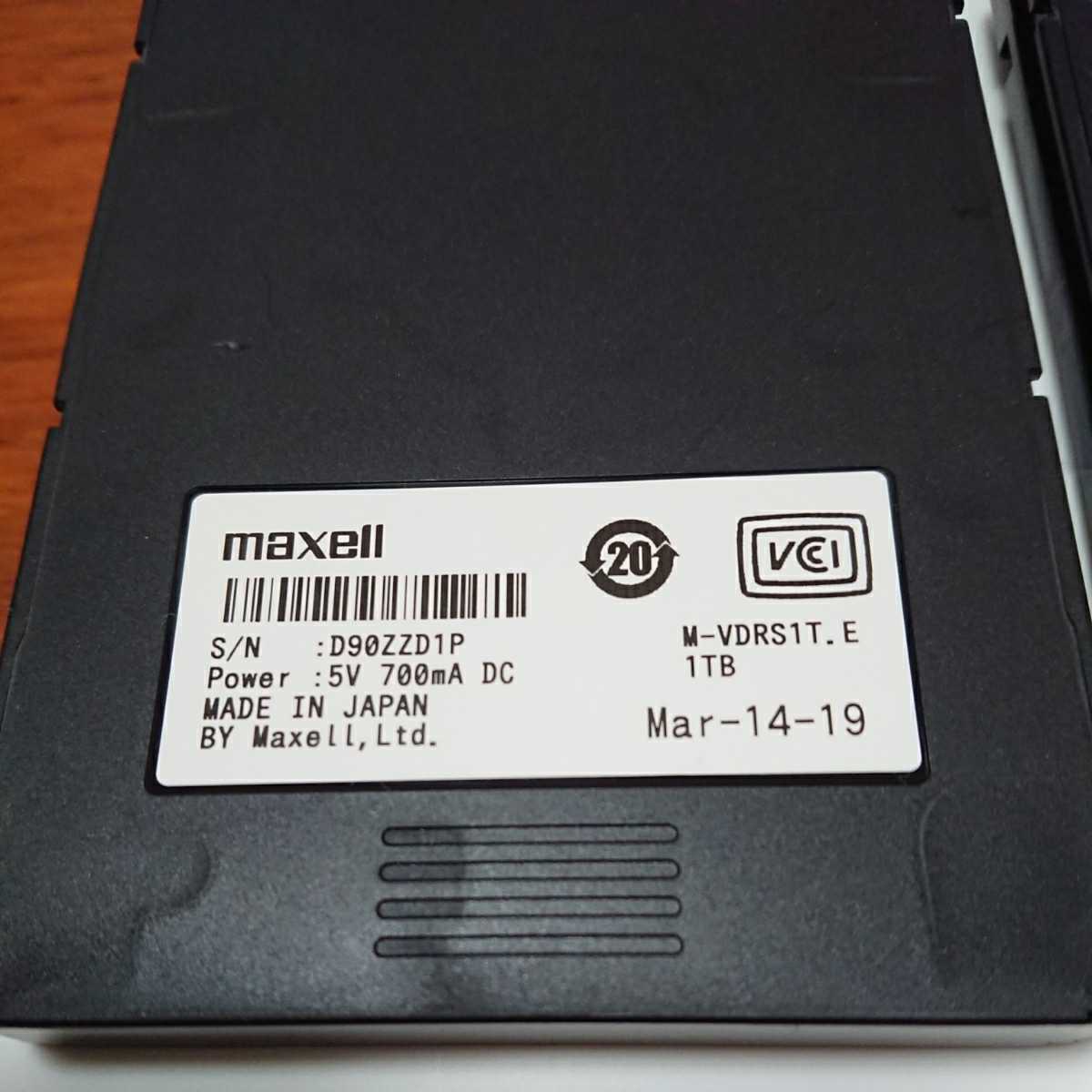 2本・ケース付】maxell iVDR-S 1TB カセットHDD 日立 wooo マクセル