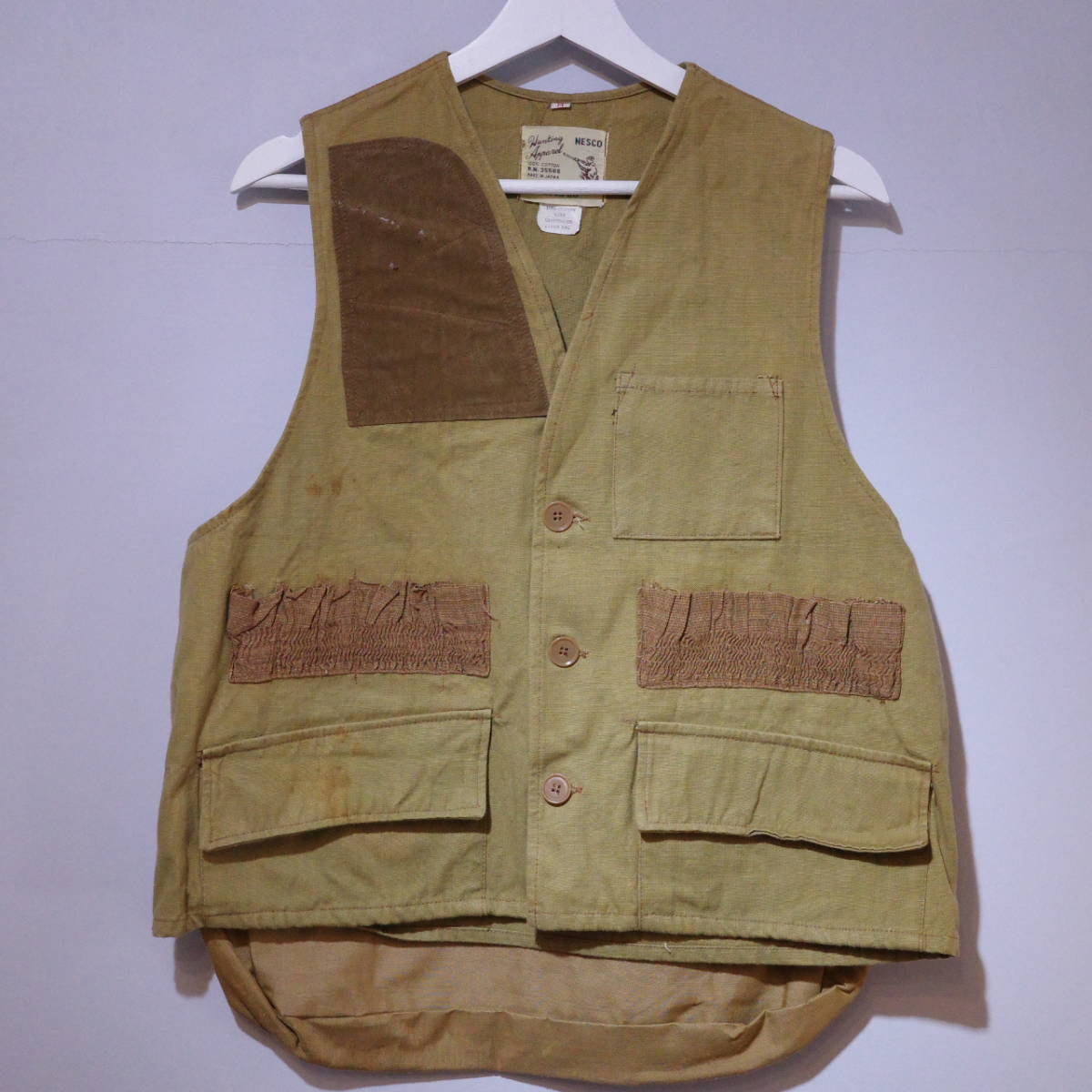 60s vintage NESCO hunting vest MADE IN JAPAN Mサイズ表記 ハンティングベスト ヴィンテージ ジレ