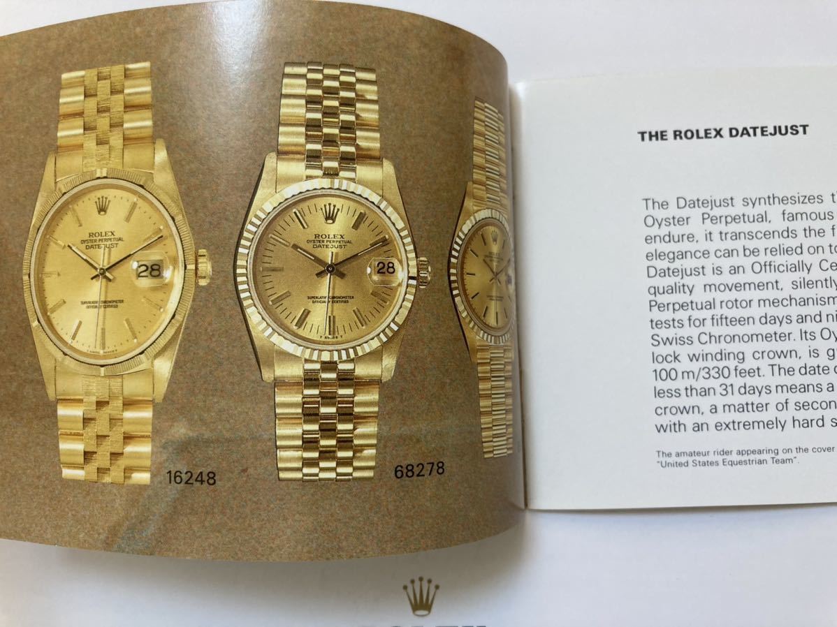 1992年 デイトジャスト 冊子 ロレックス ROLEX DATEJUST booklet GMTマスター サブマリーナ EXPLORER 16233 16700 16610 16570 SUBMARINER_画像3