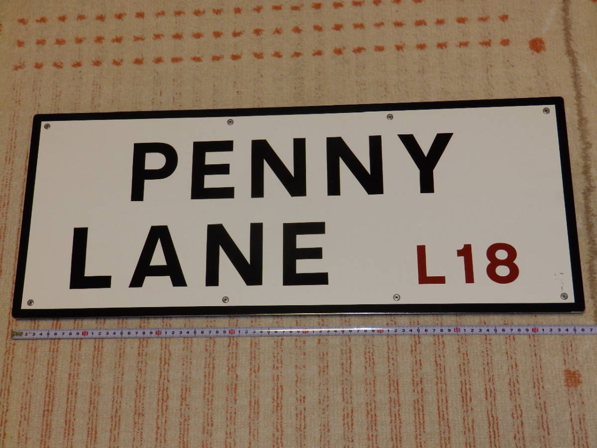 ◆◇ザ・ビートルズ(THE BEATLES)【ペニー・レインのストリート・サイン(PENNY LANE L18)】道路標識/看板/リバプール◇◆