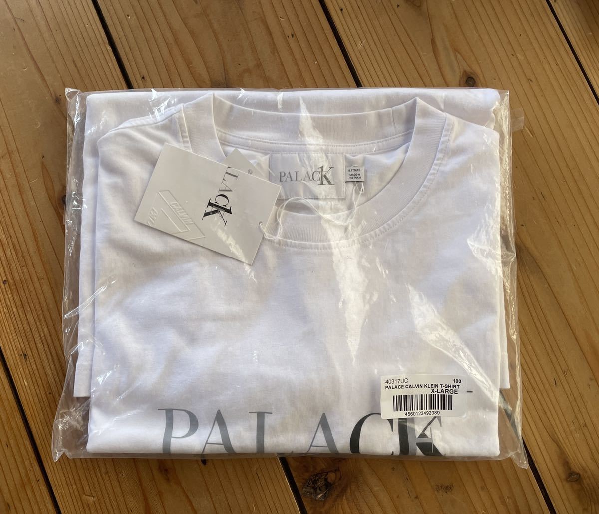 CK1 Palace クルーネック Tシャツ 半袖 tee Calvin Klein カルバンクライン パレス スケートボーズ M ホワイト White 白_画像3