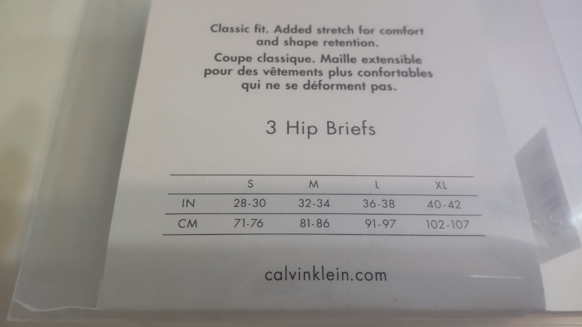 Calvin Klein(カルバンクライン）コットンストレッチブリーフ　Sサイズ（目安ウエスト:７１~７６cm）　ブラック