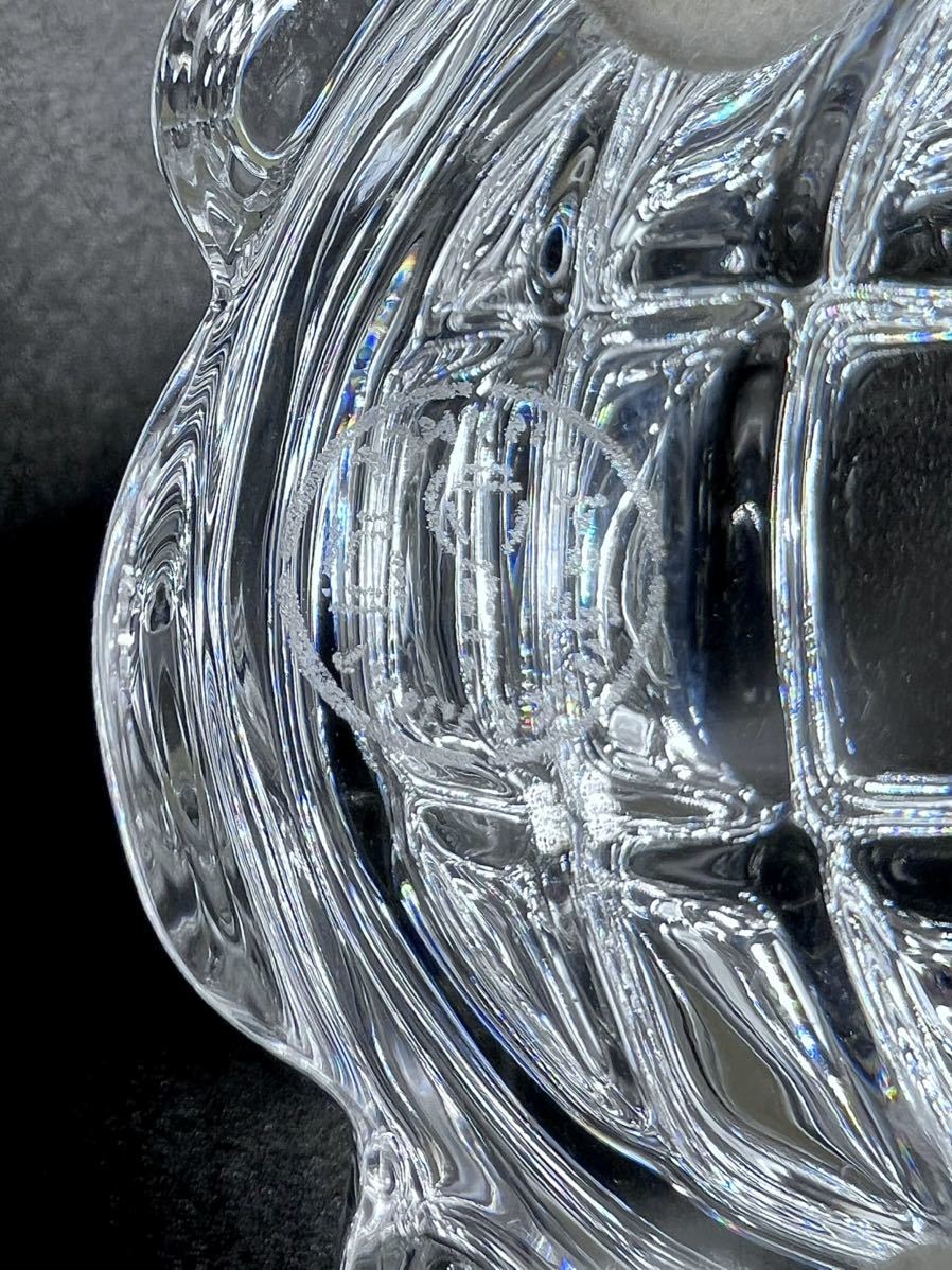 刻印有り】baccarat バカラ ペーパーウェイト カメ クリスタルガラス
