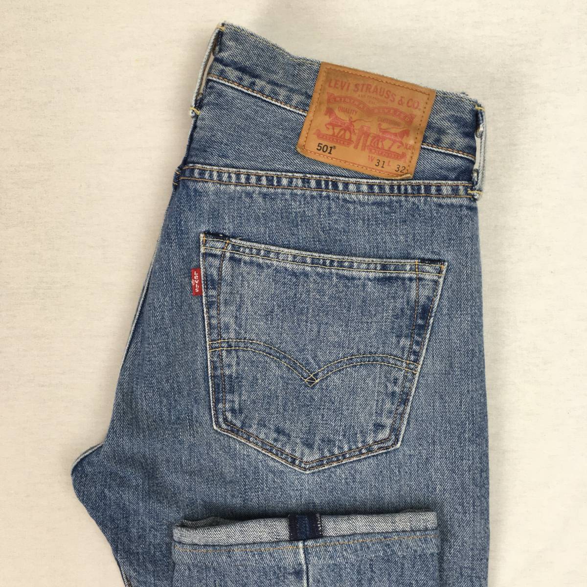 Levi's リーバイス 501 00501-2454 white oak 米国製 デニム パンツ ジーンズ W31 L32 ボタンフライ 革パッチ