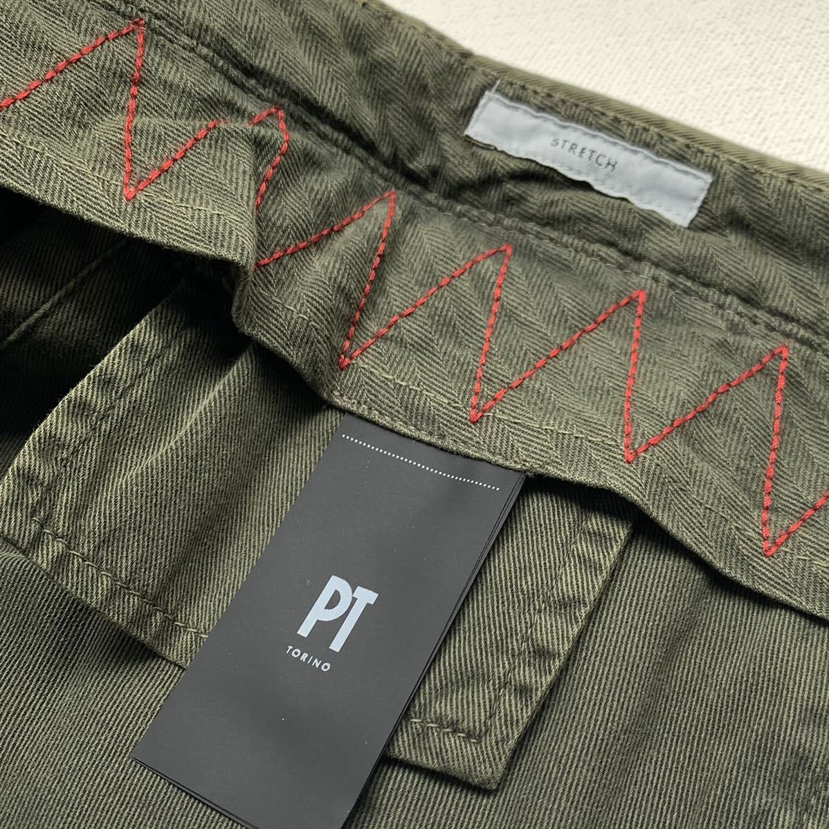 新品 PT TORINO ピーティートリノ WORN OUT ストレッチ チノ カーゴ
