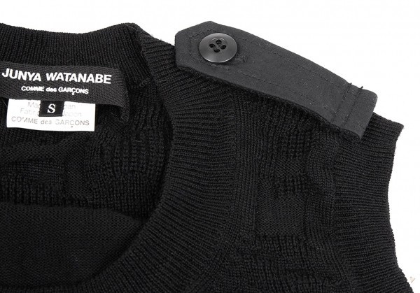  Junya Watanabe Comme des Garcons crash braided change knitted no sleeve One-piece black S [ lady's ]