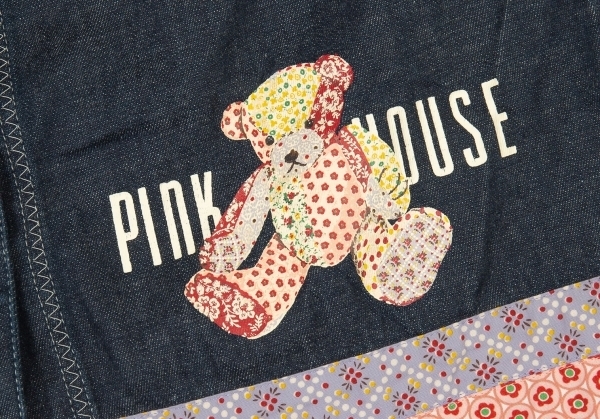 ピンクハウスPINK HOUSE テディベアプリントデニムベスト インディゴM位 【レディース】_画像8