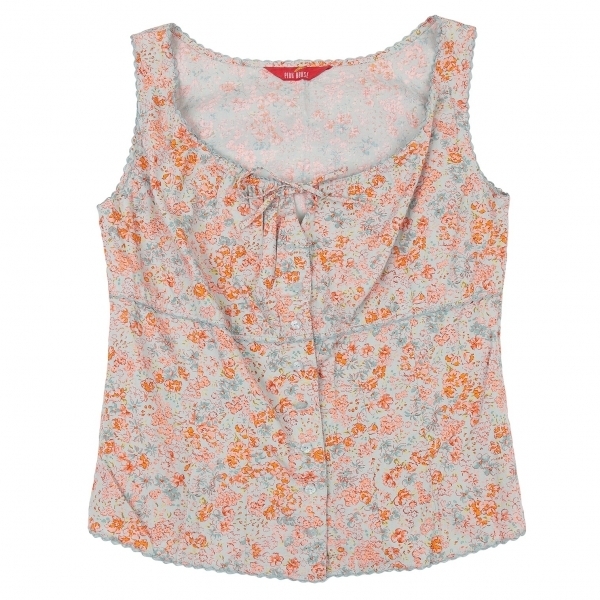  Pink House PINK HOUSE small flower print no sleeve blouse light blue other M rank [ lady's ]