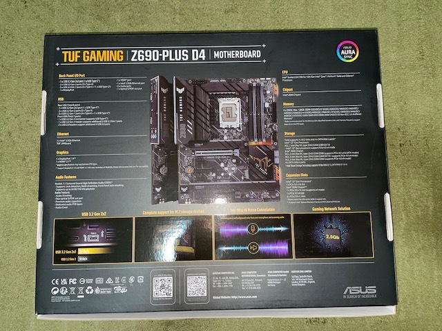 新品 ASUS ATXゲーミングマザーボード TUF Z690-PLUS D4 とメモリー[DDR4-3600 16GBX2枚組]セット_画像3