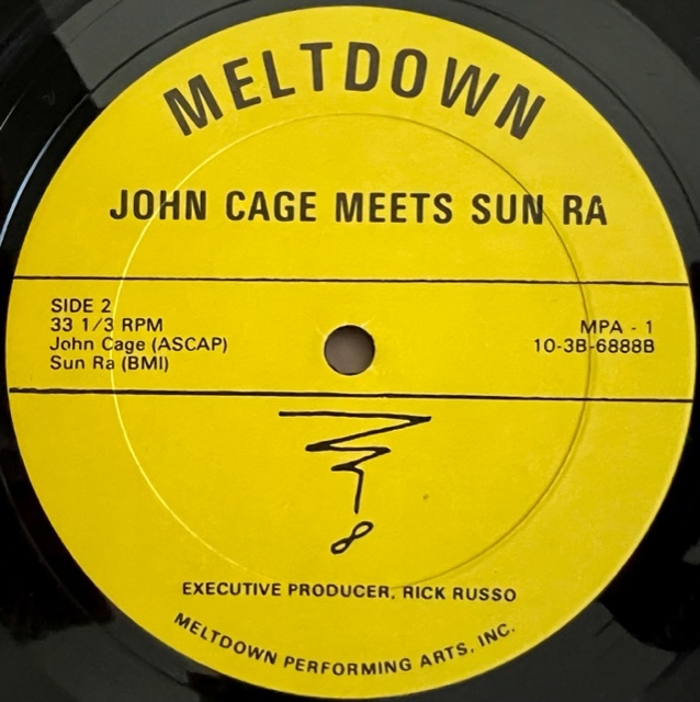 LP■実験音楽/JOHN CAGE MEETS SUN RA/S.T./MELTDOWN MPA-1/US盤87年 ORIG原盤 初回 YELLOW LABEL 美品/ジョン・ケージ/サン・ラ/現代音楽_画像4