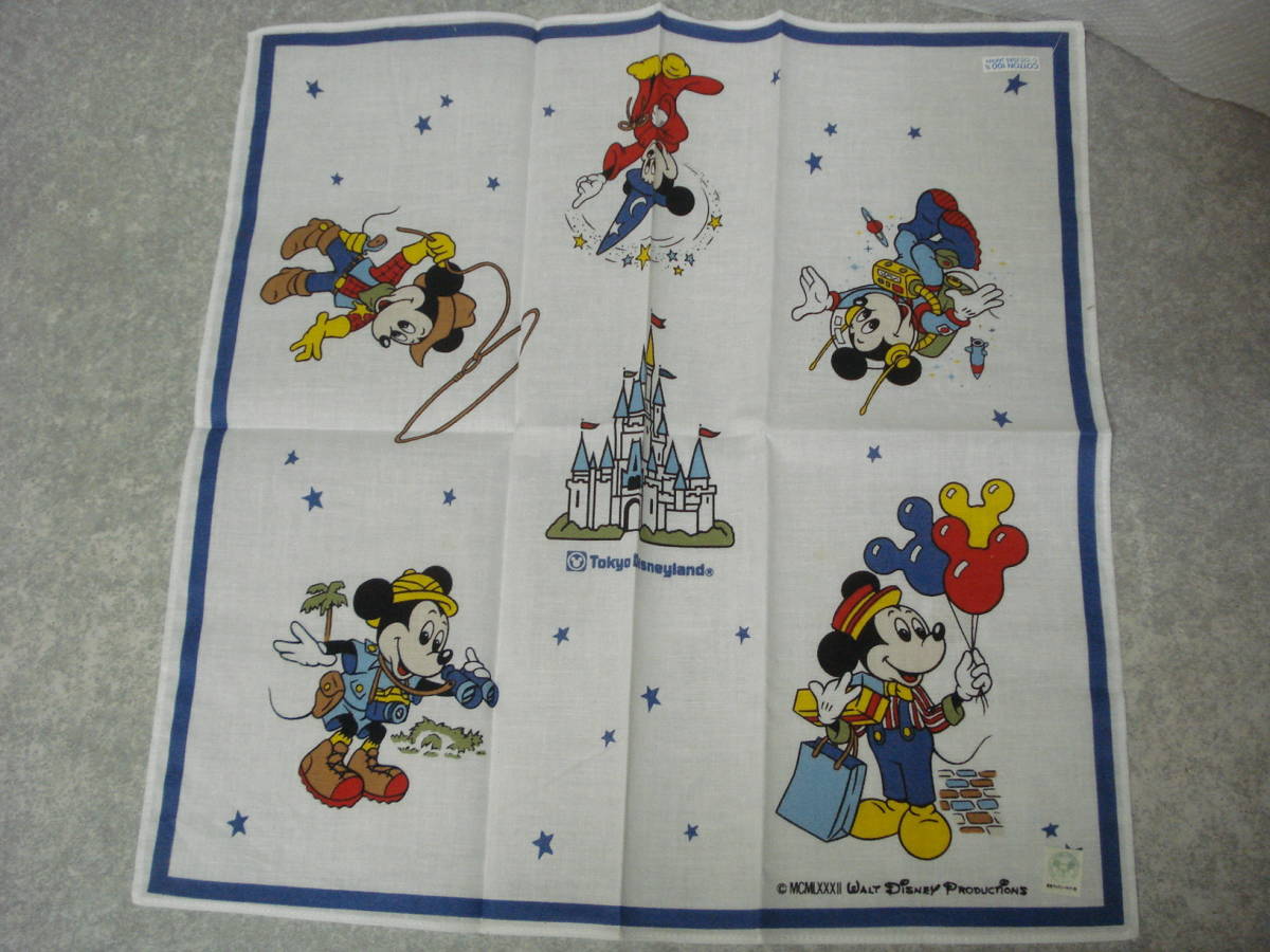 * TDL Tokyo Disney Land handkerchie * smaller Mickey Mouse retro 