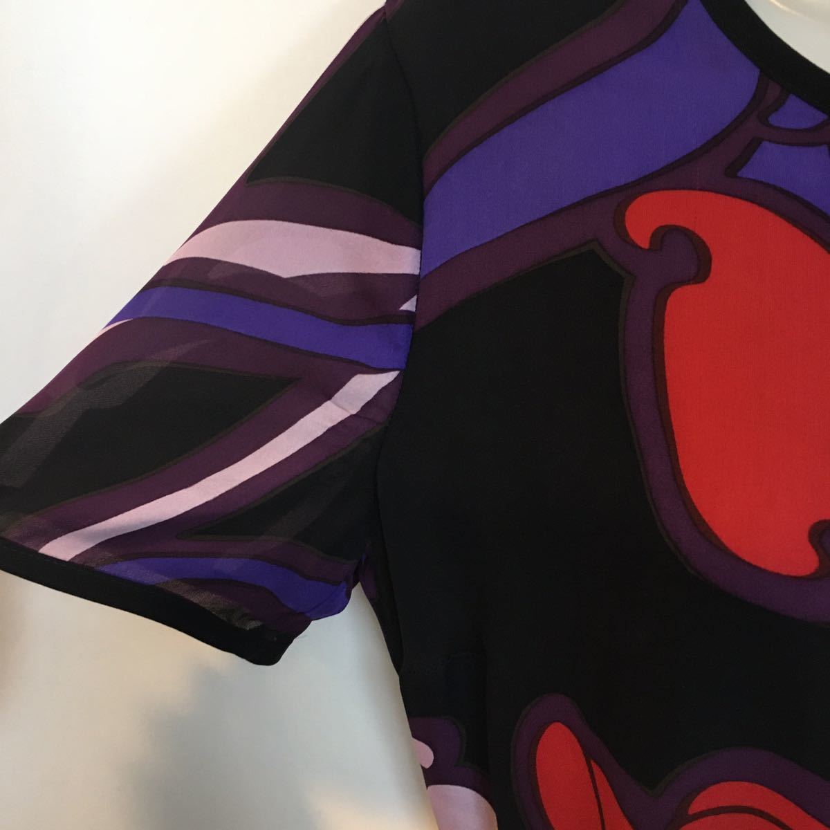 ☆美品☆ GUCCIグッチ シルク100% ロングワンピース 総柄 サイズ42