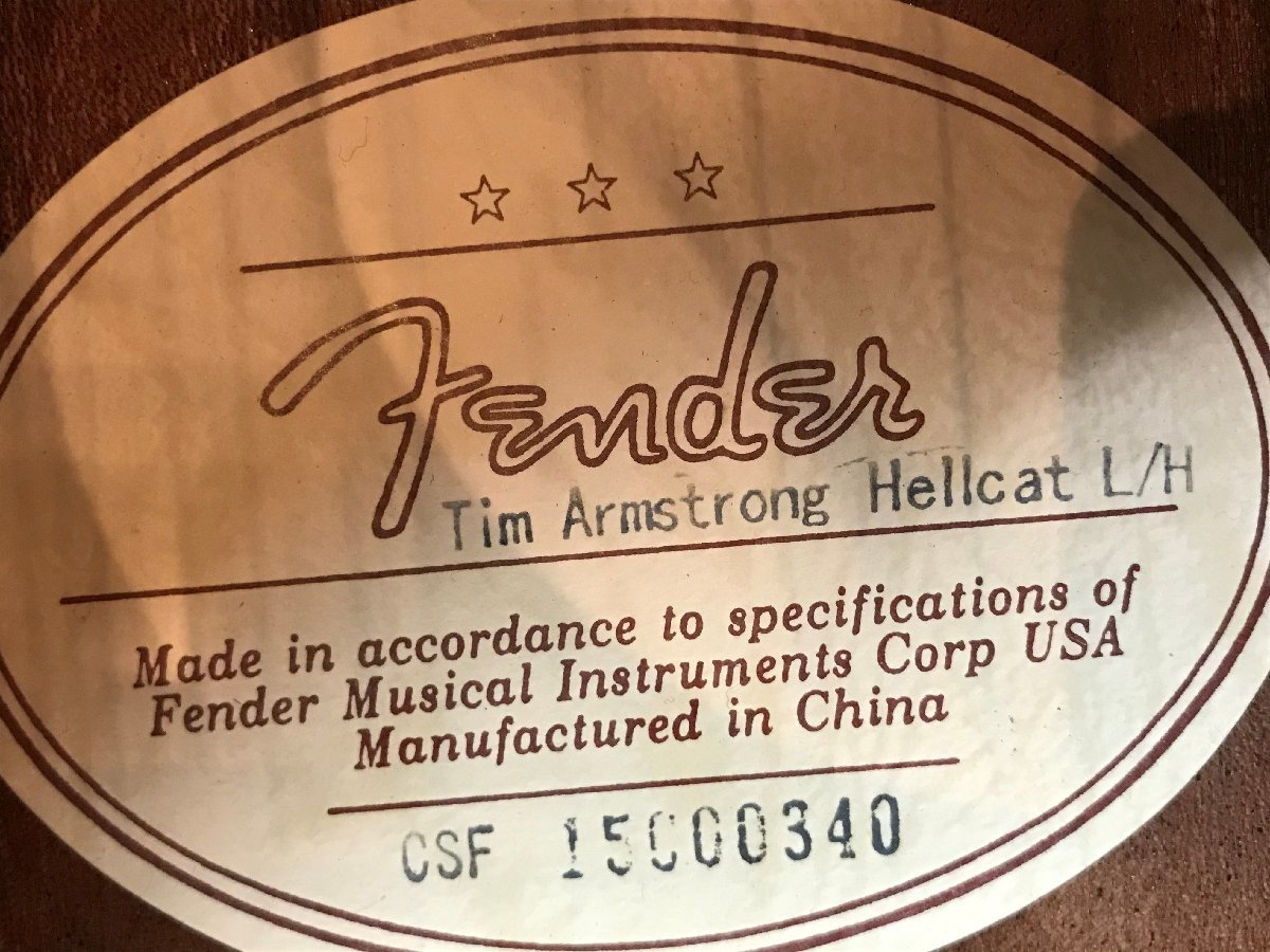 【1円】Fender フェンダー Tim Armstrong Hellcat レフティ エレアコ 現状品　_画像6