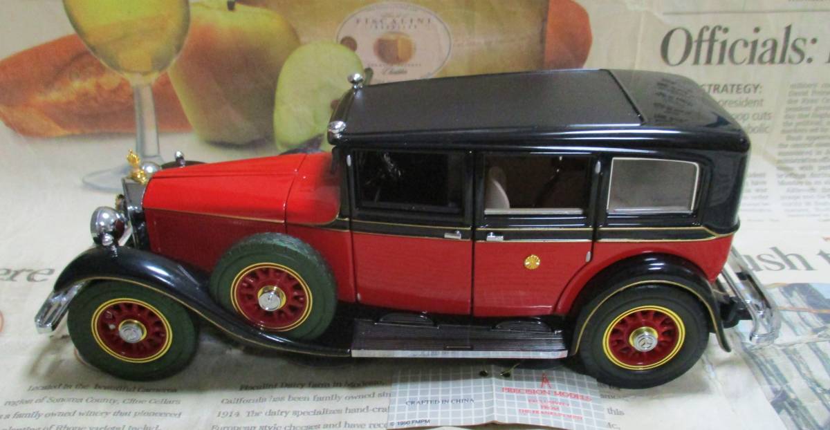 * rare out of print * Franklin Mint *1/24*1935 Mercedes-Benz 770K Sedan red * Showa era heaven .. charge car 