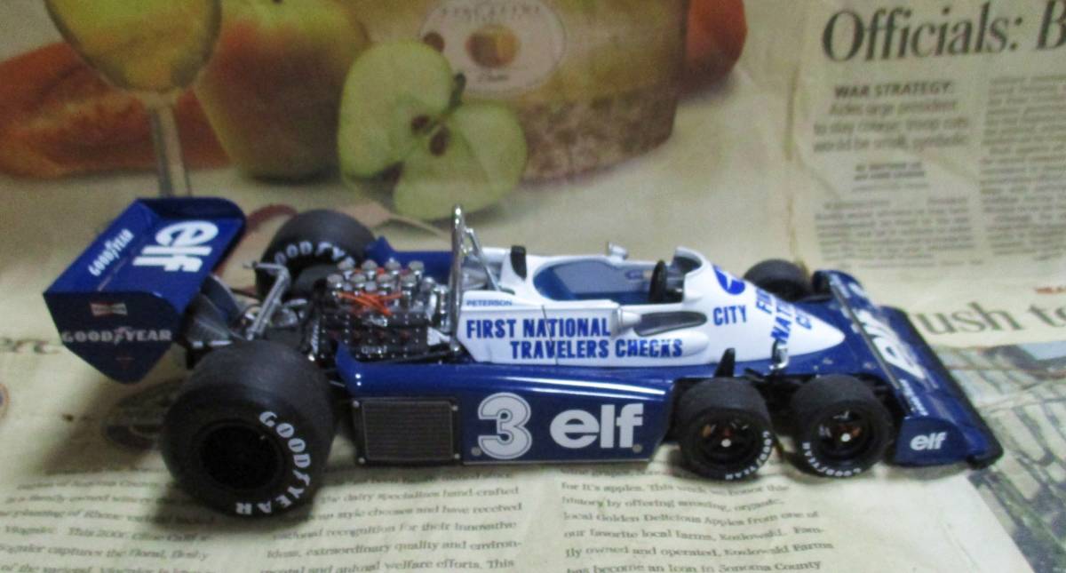 * ultra rare out of print *EXOTO*1/18*1977 Tyrrell Ford P34 6 Wheel #3 elf 1977 Monaco GP*Ronnie Peterson