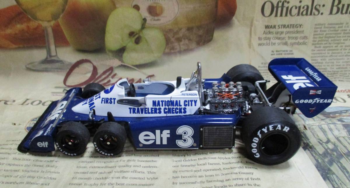 * ultra rare out of print *EXOTO*1/18*1977 Tyrrell Ford P34 6 Wheel #3 elf 1977 Monaco GP*Ronnie Peterson