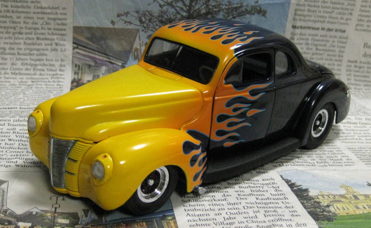 ★絶版★ダンバリーミント*1/24*1940 Ford Deluxe Coupe Hot Rod ミッドナイトブルー_画像1