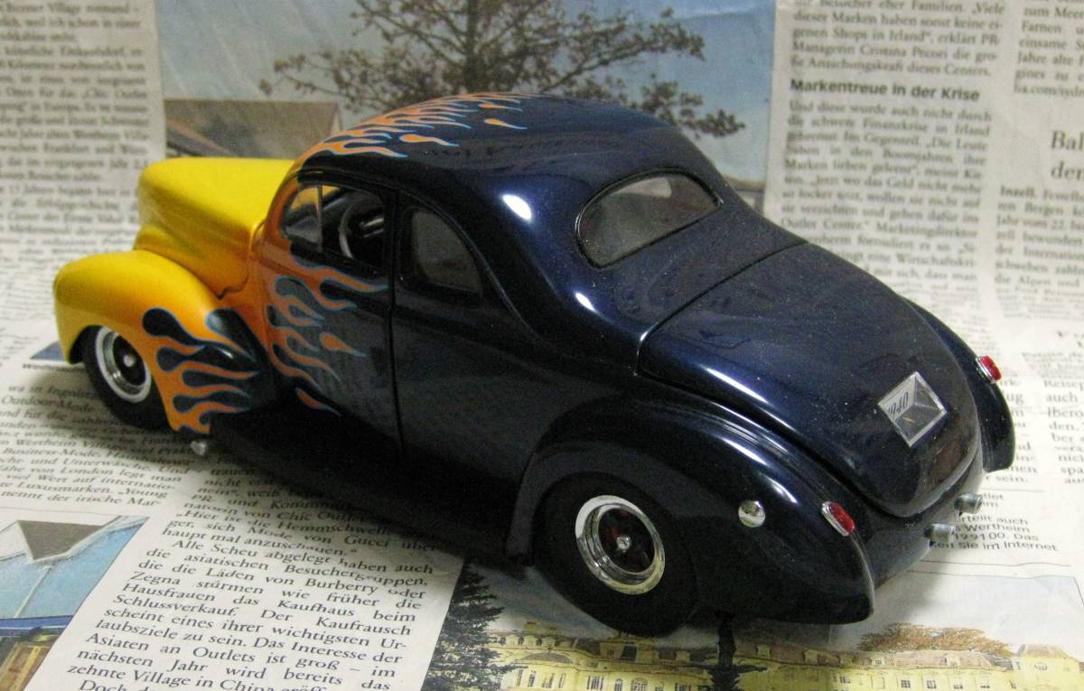 ★絶版★ダンバリーミント*1/24*1940 Ford Deluxe Coupe Hot Rod ミッドナイトブルー_画像2