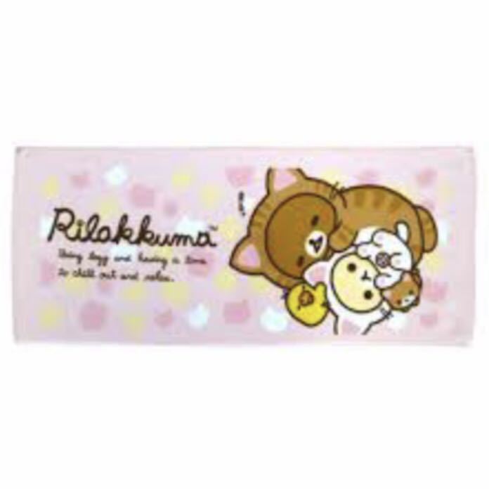 リラックマ【Rilakkuma】サンエックス のんびりネコ フェイスタオル San-X_画像1