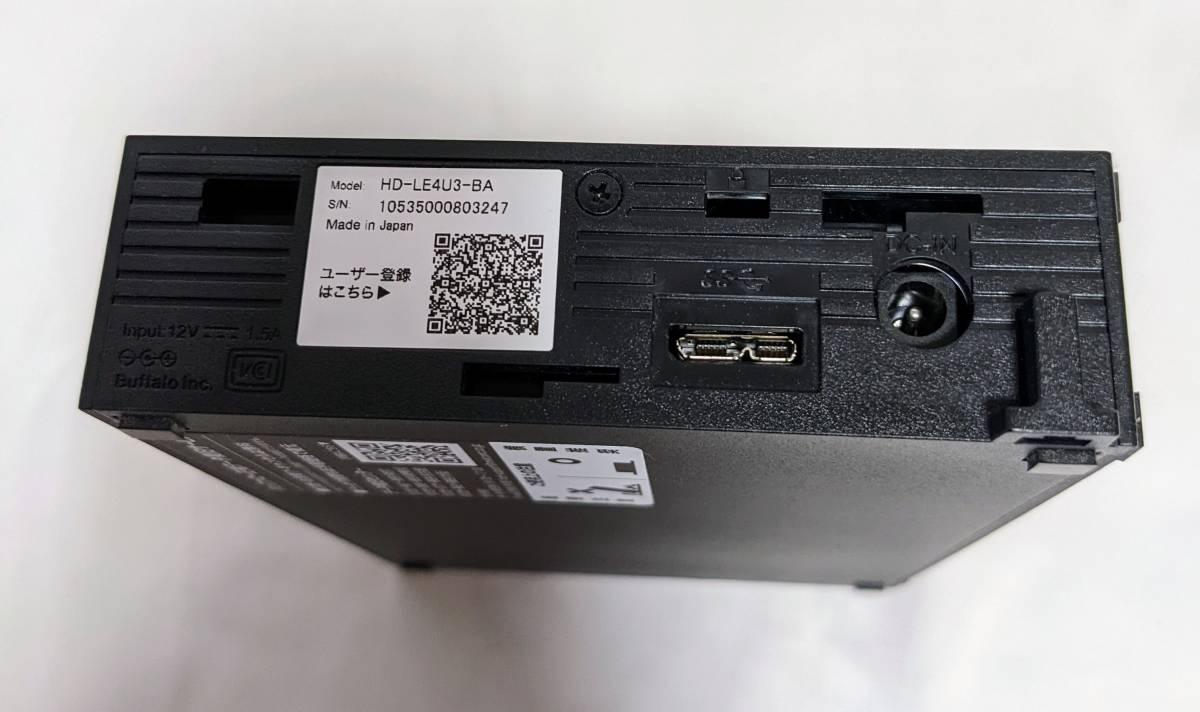 BUFFALO USB3.2(Gen.1)対応外付けHDD 4TB ブラック HD-LE4U3-BA