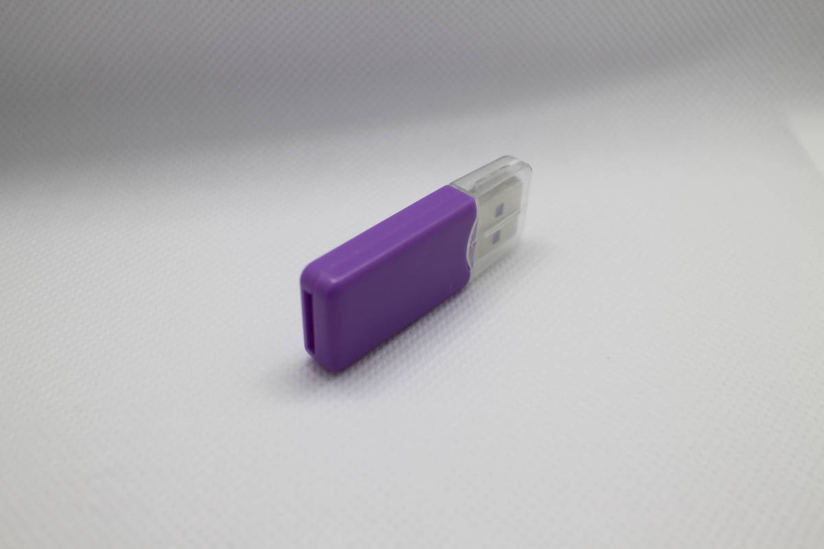 micro SD USB カードリーダー USB2.0 パープル ② 送料63円～_画像2
