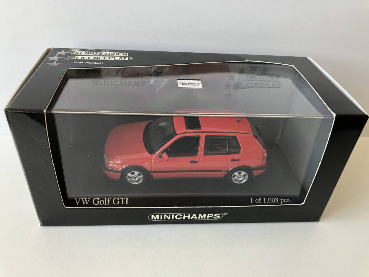 MINICHAMPS 1/43 VW GOLF フォルクスワーゲン ゴルフ3 GTI 1993 赤_画像1