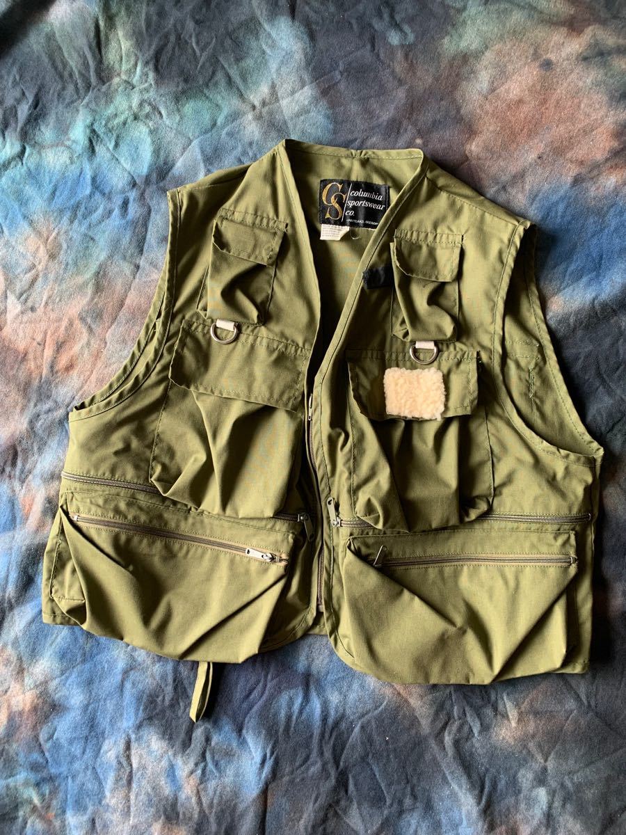 90s ダウンベスト オリーブ ヴィンテージ ビンテージ 古着 アウトドア