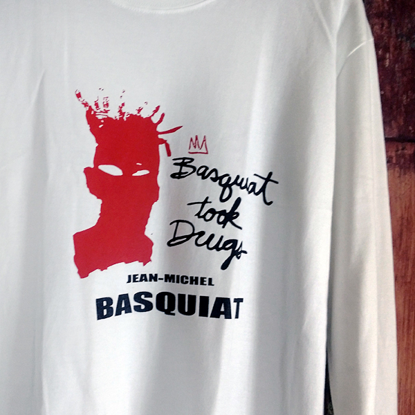 バスキア　クラウンフェイス　Basquiat　ロンT 長袖Tシャツ 白 Mサイズ_画像2