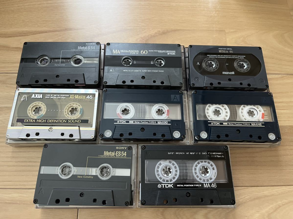 カセットテープ メタルテープのみ8本セット ソニー TDK maxell AXIA