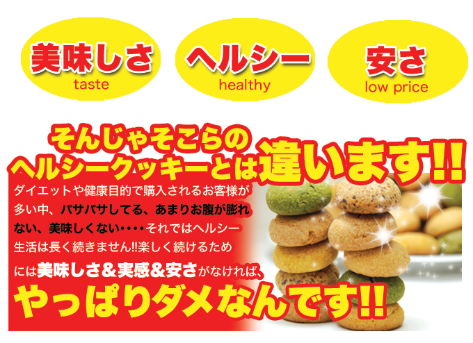 【送料無料・大量】 豆乳おからクッキー 5種類の味1kgセット　豆乳クッキーダイエット スイーツ 豆乳クッキー_画像10