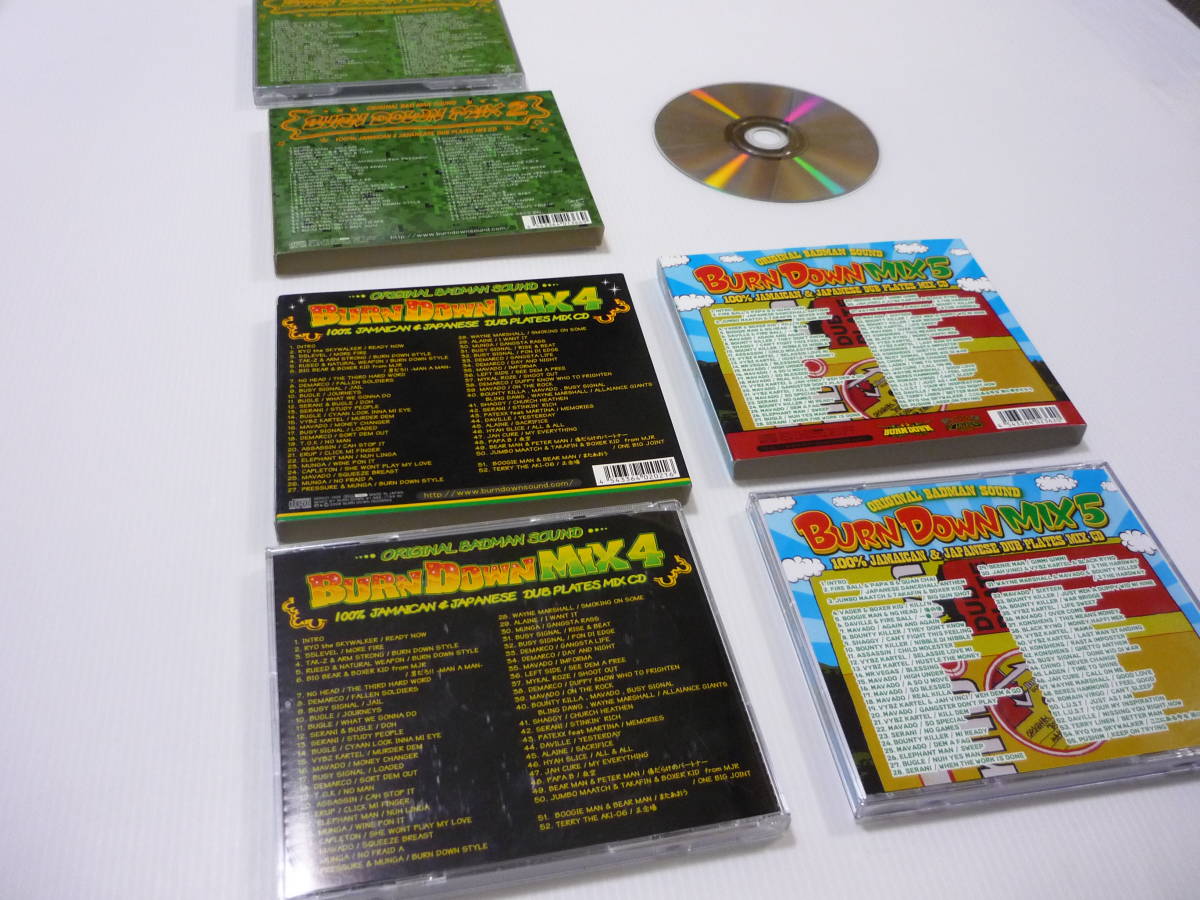 【送料無料】CD 4枚セット Burn Down Mix 2 3 4 5 100% jamaican & Japanese Dub Plates Mix CD ジャパニーズ・レゲエ