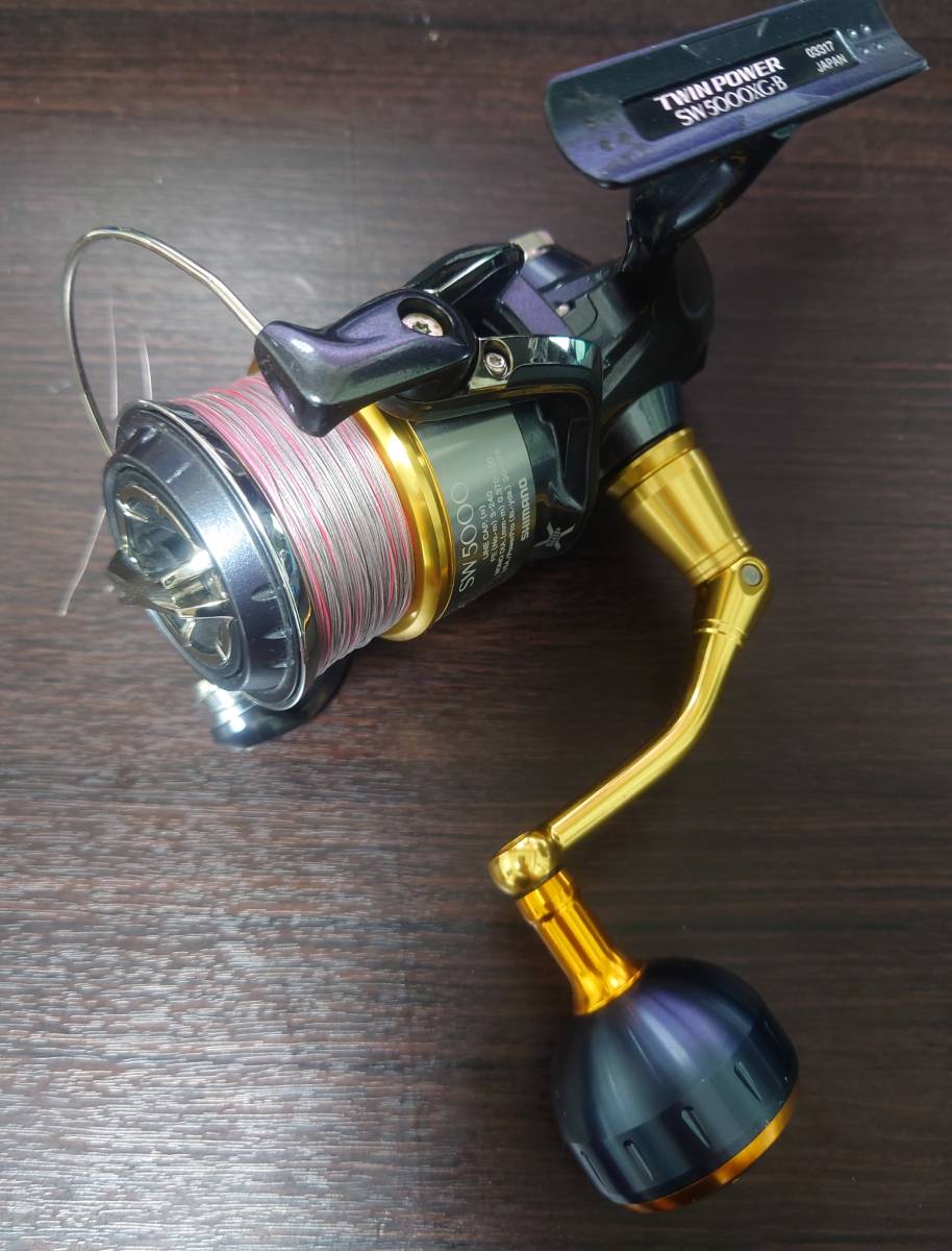 SHIMANO シマノ 15ツインパワーSW 5000XG 夢屋パワーハンドルノブ 検