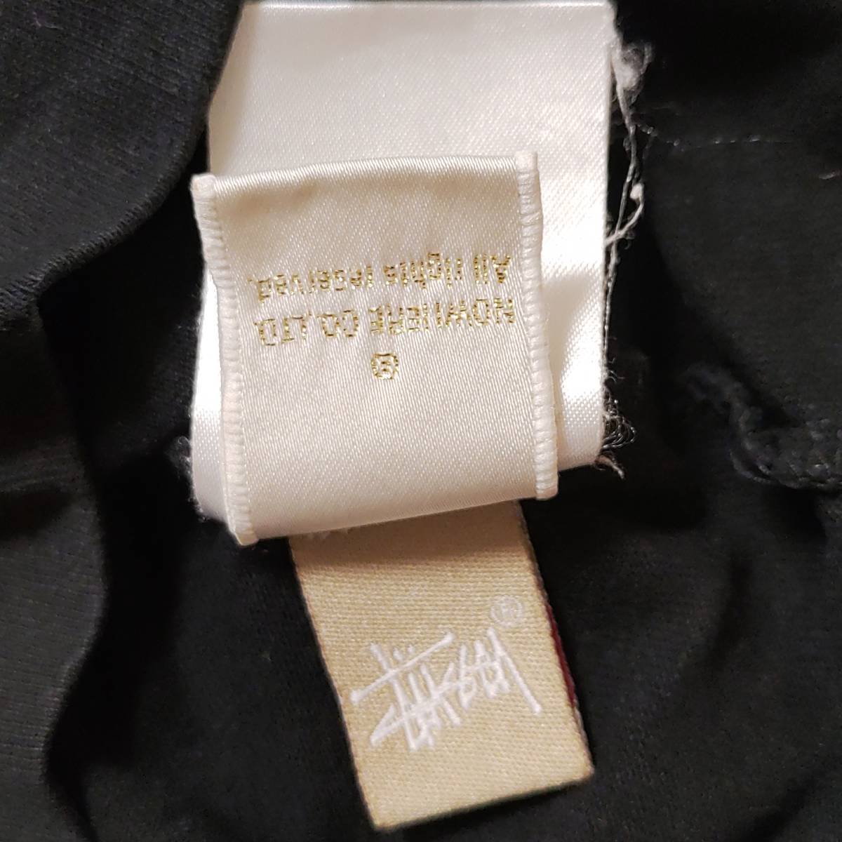 希少コラボ金タグ日本製☆ステューシー半袖TシャツS/90cmベイプ 希少コラボ金タグ日本製☆ステューシー半袖TシャツS/90cmベイプ