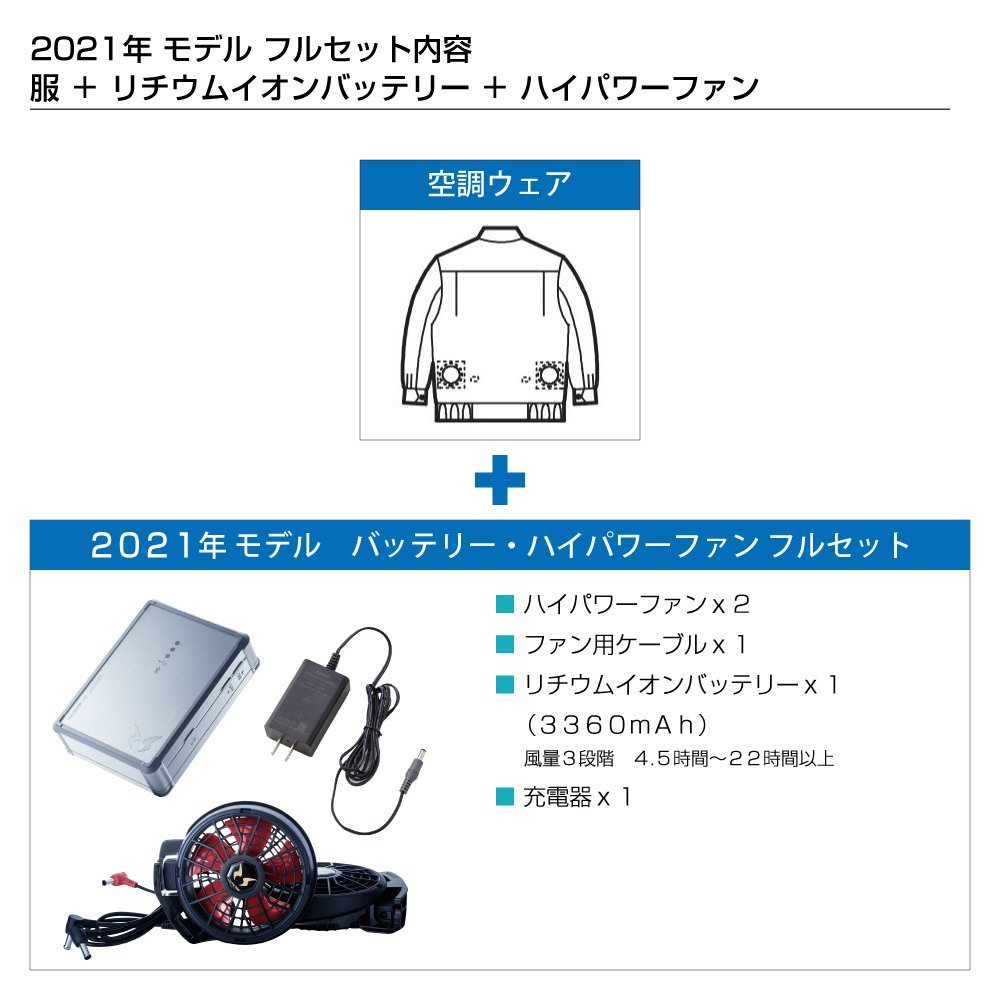 定番最新品 ヤフオク! 【2021年 フルセット フラットファン... - 空調風神服 低価日本製