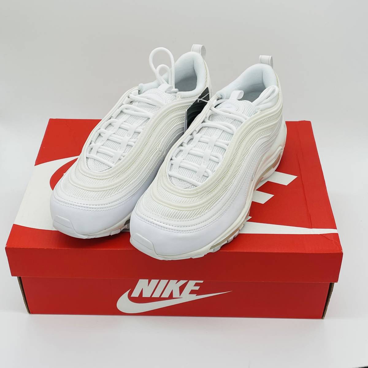 【新品未使用】Nike Air Max 97 White Pure Platinum 921733-100 ナイキ エアマックス エアフォース1 Airforce ホワイト 白 アディダス_画像1