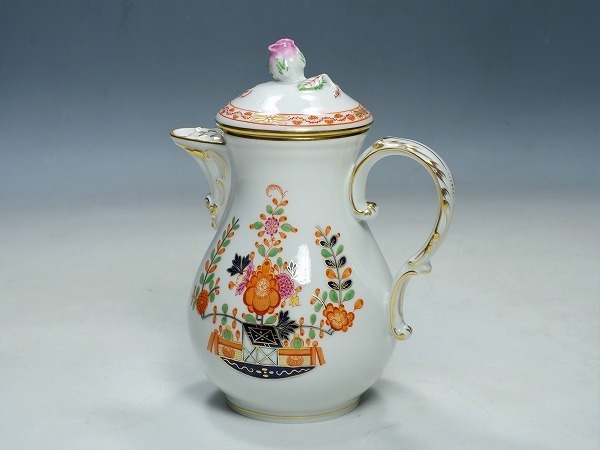 2012061【Meissen マイセン】ミニポット 高さ16.5cm 柿右衛門様式