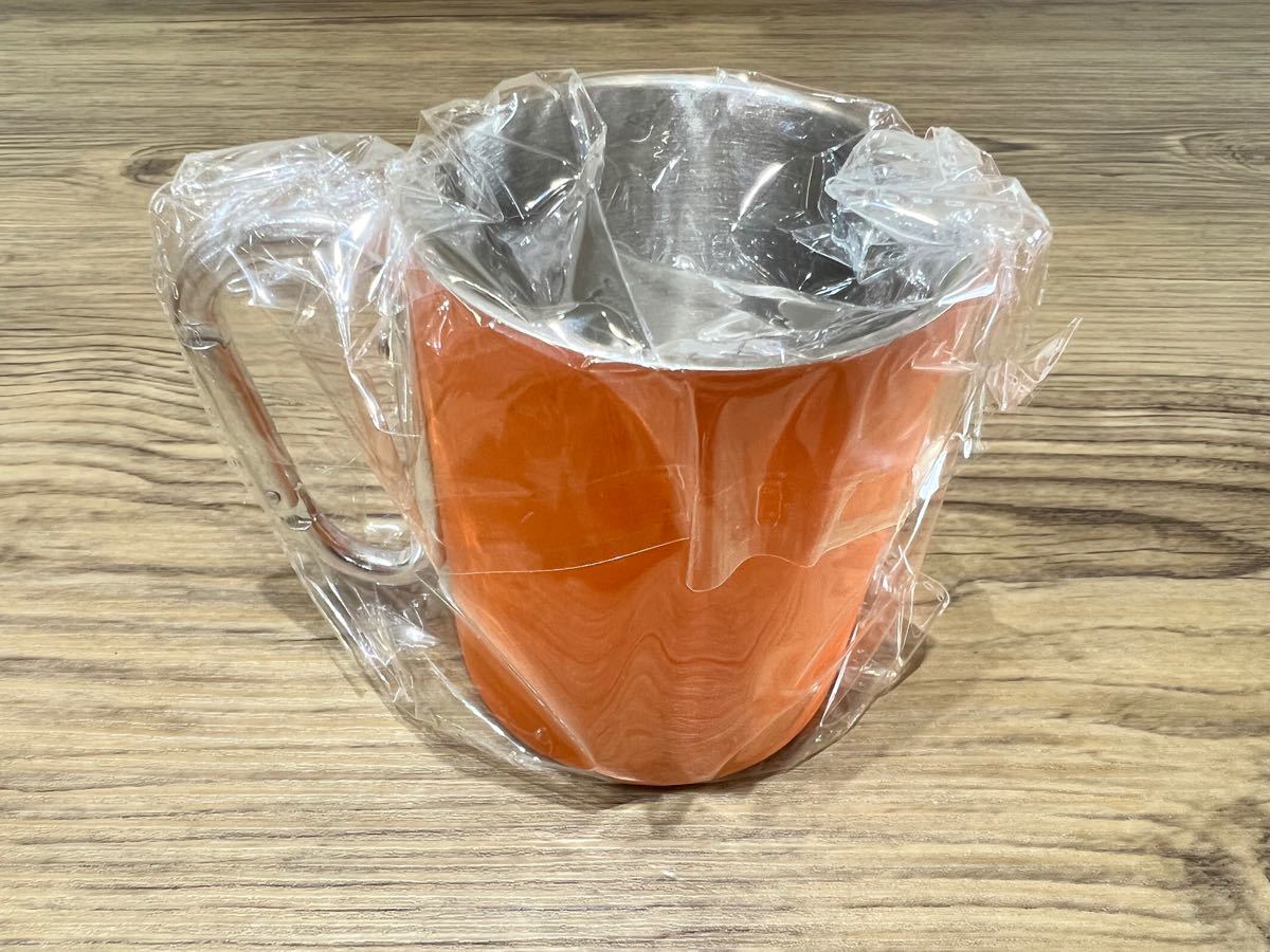 【新品・未使用】SUBARUオリジナル　カラビナマグカップ　オレンジ×銀カラビナ
