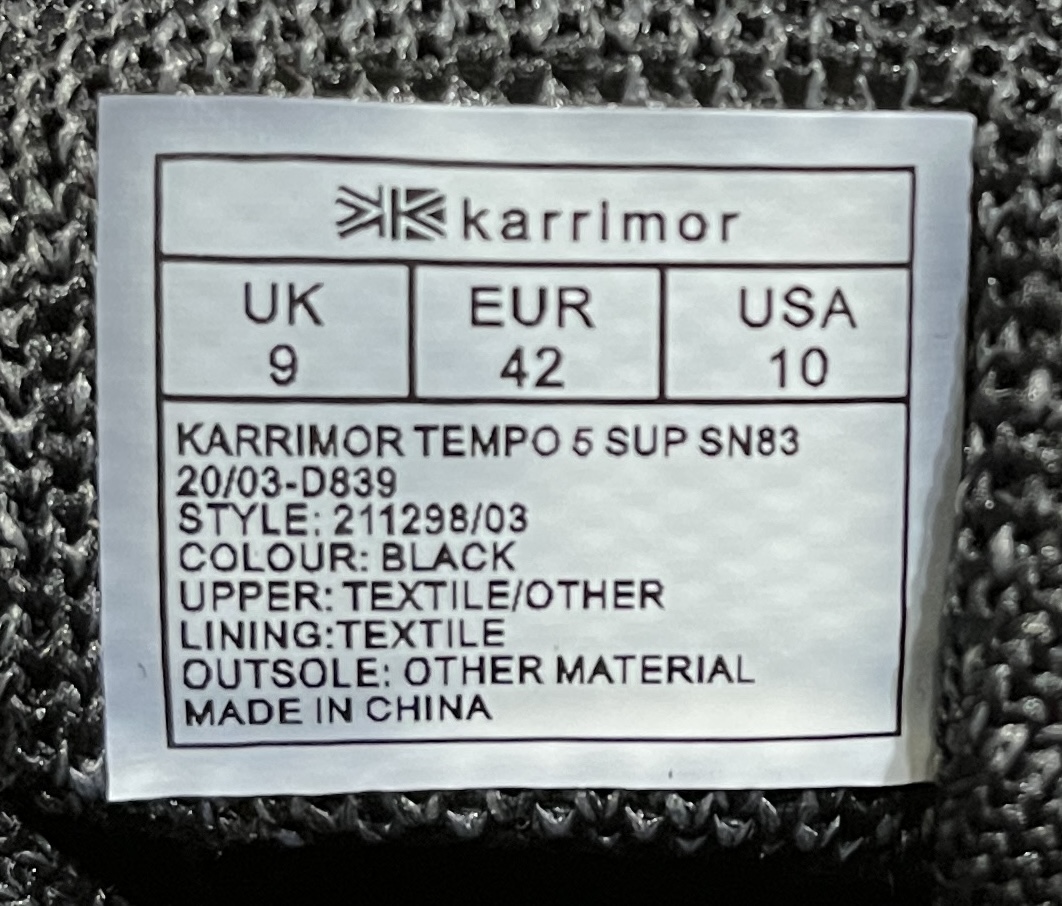 新品2931 　Karrimor(カリマー)　軽量化繊素材　トレッキングシューズ　42　26.0cm_画像10