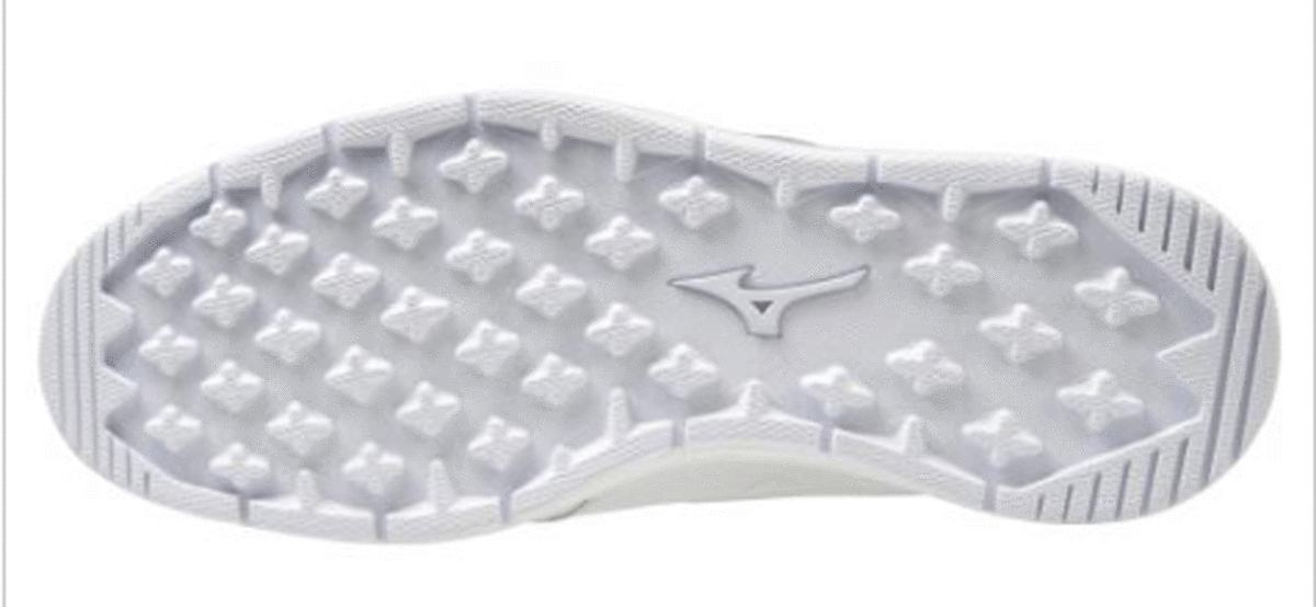 新品■ミズノ■2020.7■レディース■ワイドスタイル スパイクレス■51GW2045■ホワイト／ライム■23.5■EEEE■カジュアルで幅広。女性4E