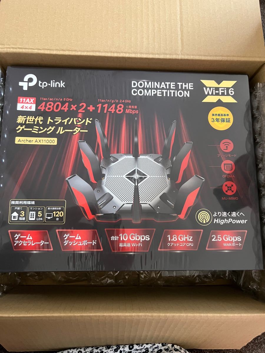 ARCHER AX11000 TP-Link 11ax(Wi-Fi 6)次世代トライバンド