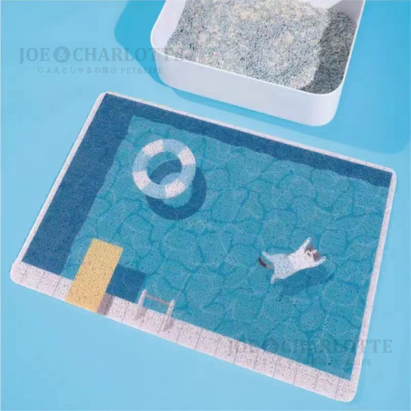  pool pattern multifunction cat sand mat door mat swim ring cat pattern slip prevention 40×60cm