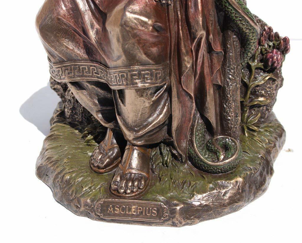 アスクレピオスの杖を持った医学の神 アウクレピオス ブロンズ風彫刻 彫像/ 医師免許 病院（輸入品_画像4