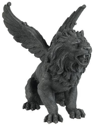 ガーゴイル 翼を持ったライオン彫像 コールドキャストレジン製 置物 彫刻/ 守護モンスター（輸入品