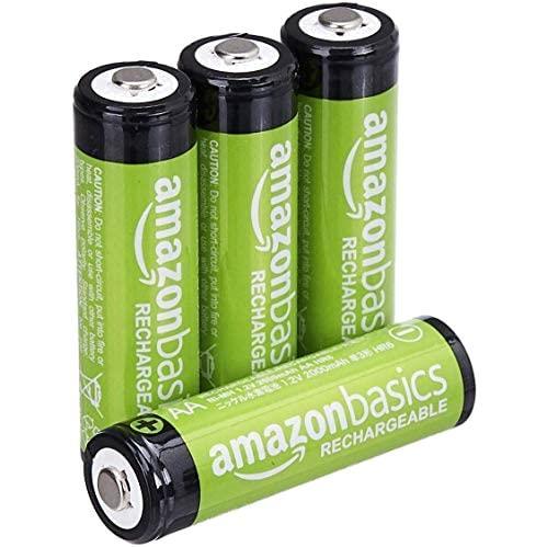★スタイル:単3形4個パック★ Amazonベーシック 充電池 充電式ニッケル水素電池 単3形4個セット (最小容量1900mAh 約1000回使用可能)_画像1