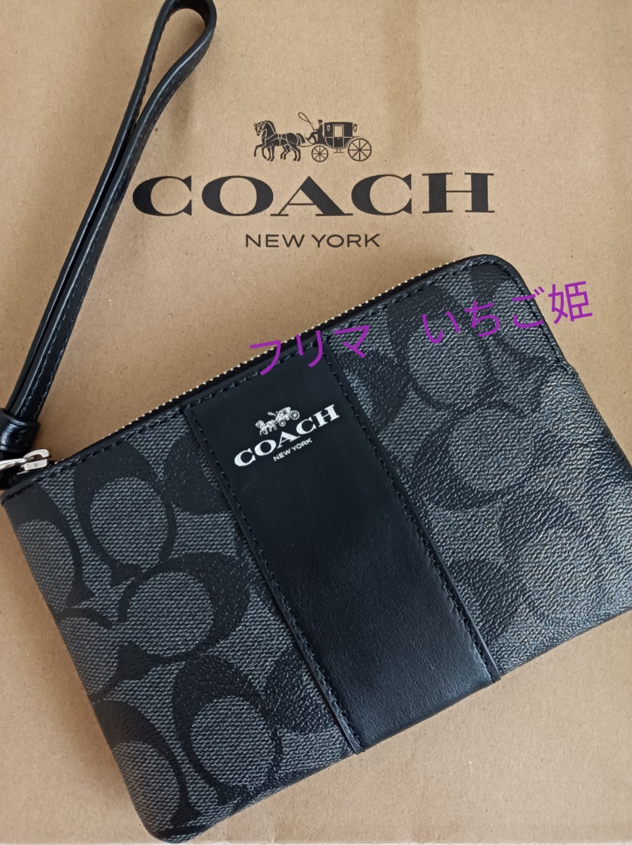 ☆新品☆コーチ☆リストレット☆シグネチャー☆COACH　ポーチ