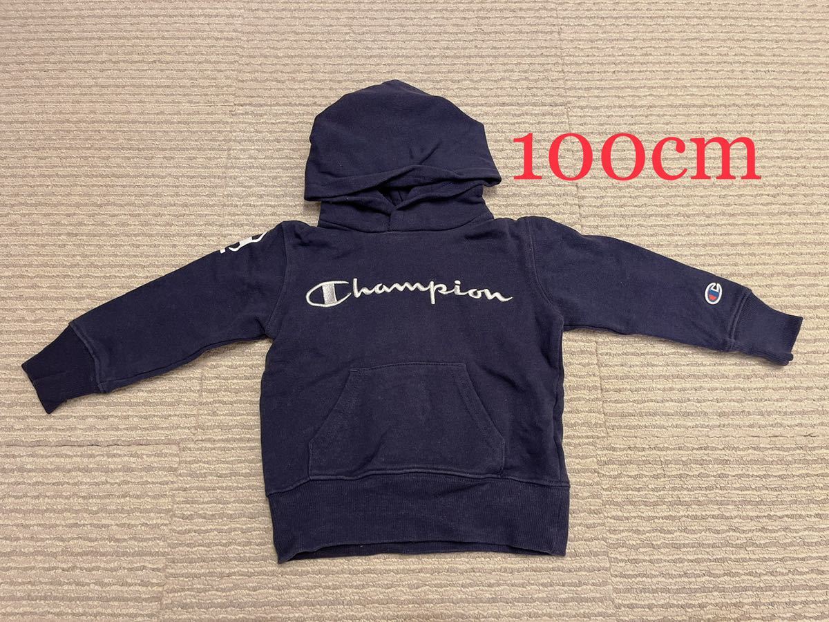 100 champion チャンピオン 長袖 パーカー ネイビー トレーナー スウェット yshop子供服100